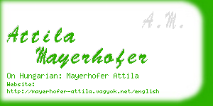 attila mayerhofer business card